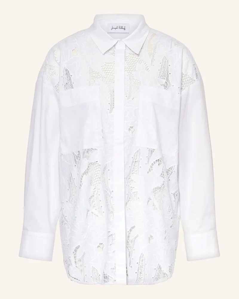 Joseph Ribkoff Hemdbluse Im Materialmix weiss Weiss