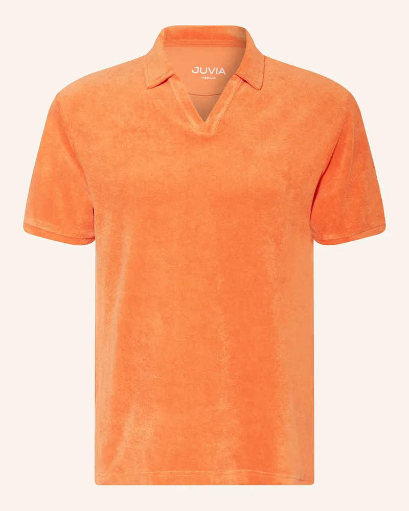 Juvia Frottee-Poloshirt Orange
