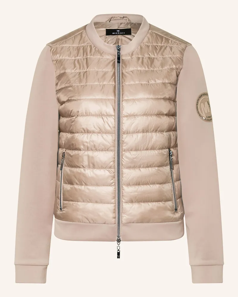 monari Steppjacke im Materialmix Beige