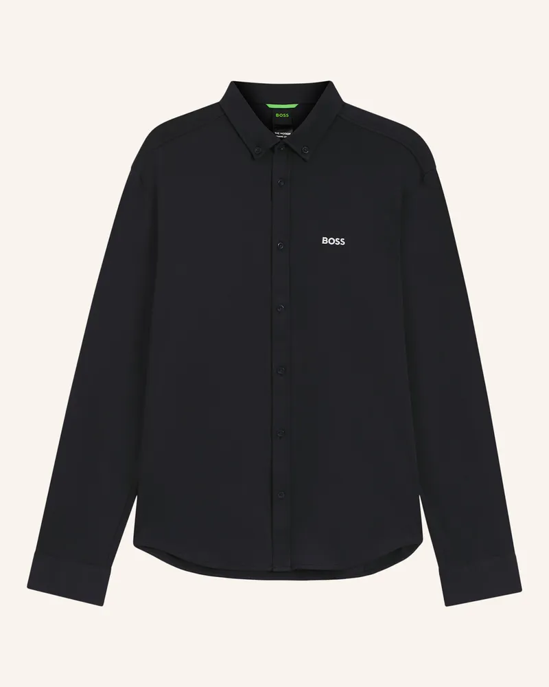 HUGO BOSS Casual Hemd ST_MOTION L Regular Fit Schwarz