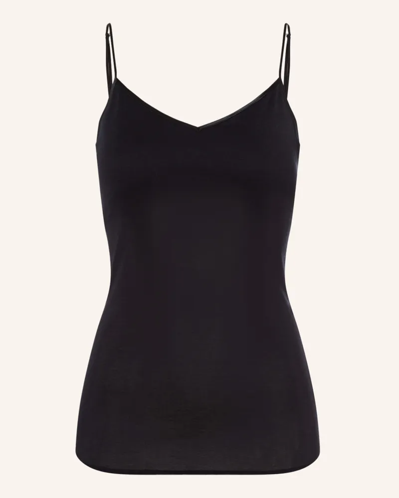 Hanro Bh-Hemd Cotton Seamless schwarz Schwarz