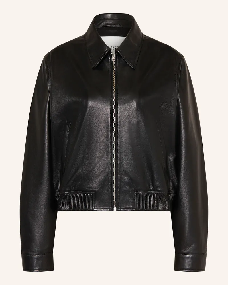 Closed Lederjacke Schwarz