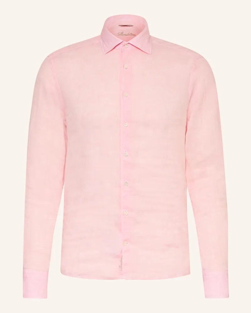 Stenströms Leinenhemd Slimline Fit rosa Hellrosa