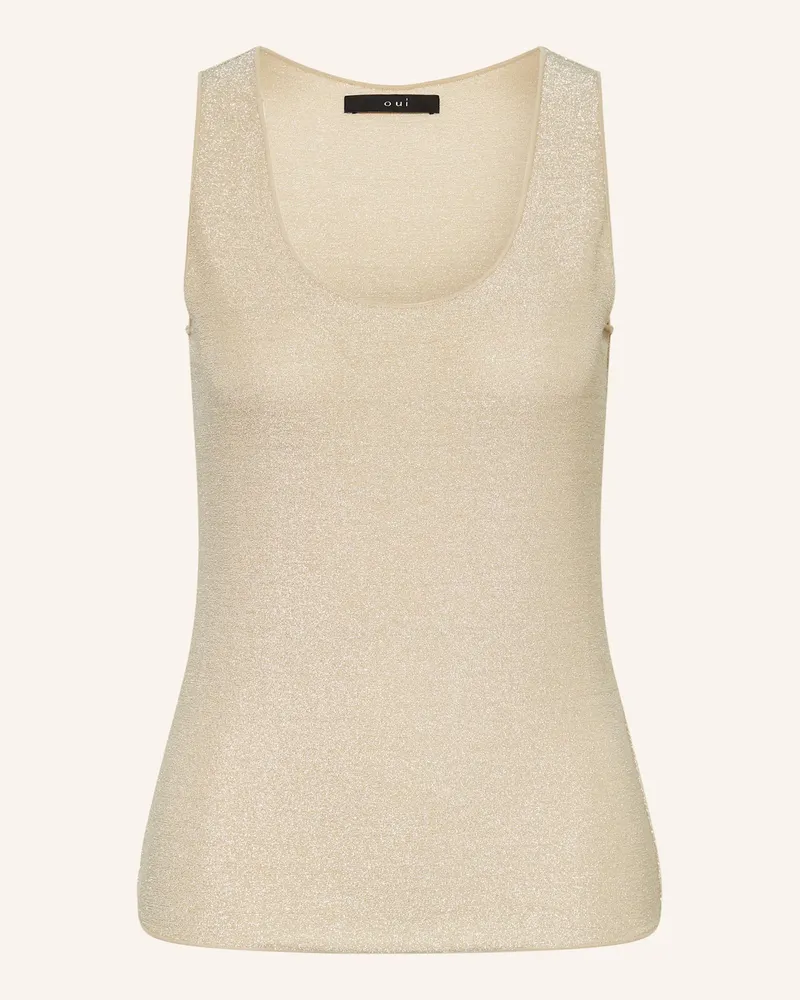 Oui  Top mit Glitzergarn Gold