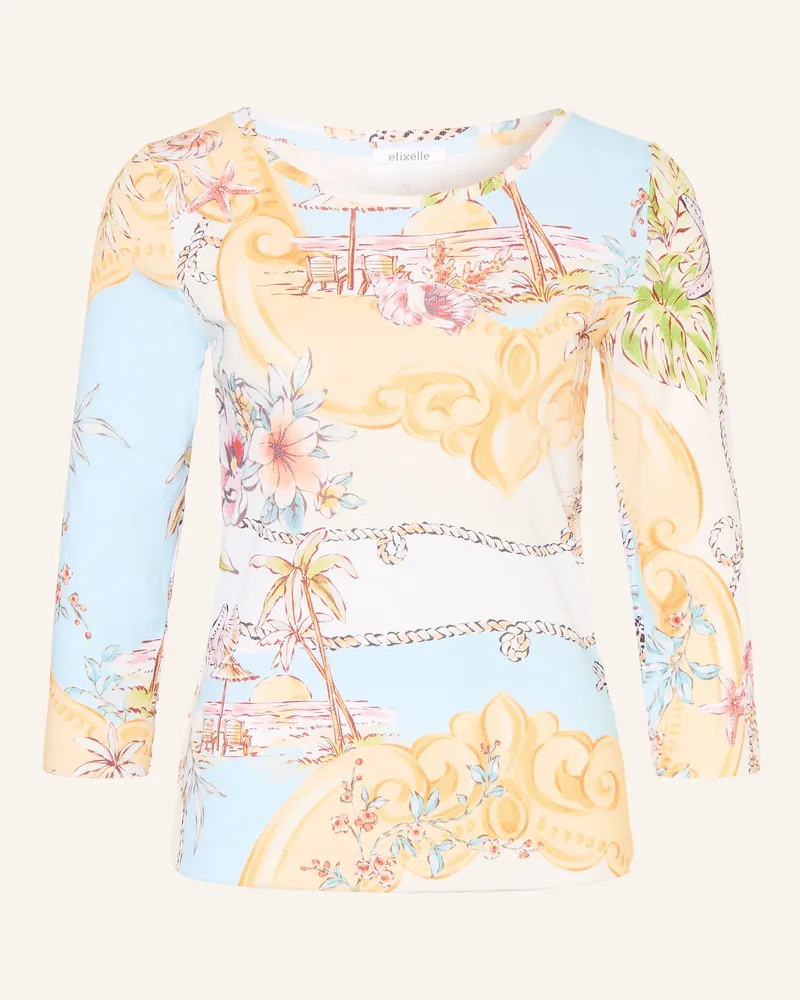 Efixelle Shirt Mit 3/4-Arm gelb Hellblau