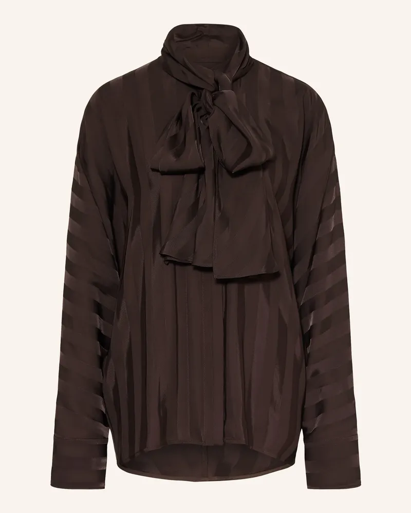 SPORTMAX Schluppenbluse Corsaro Aus Satin braun Dunkelgrau