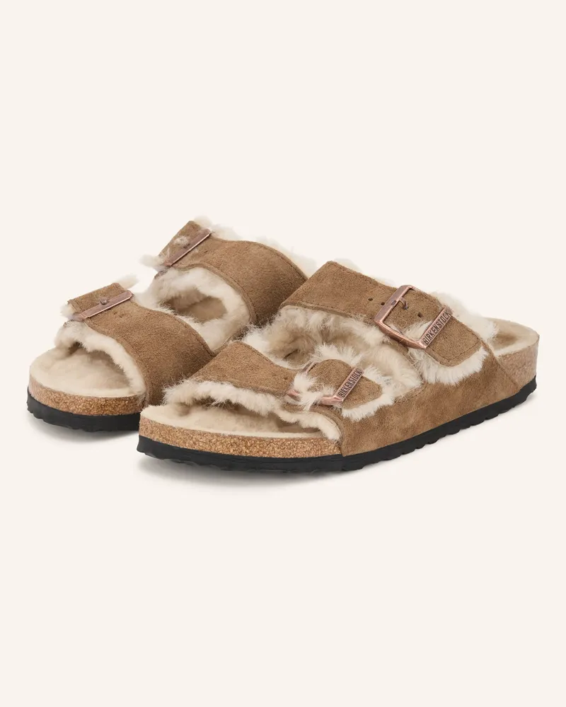 Birkenstock Pantoletten Arizona Shearling braun Braun