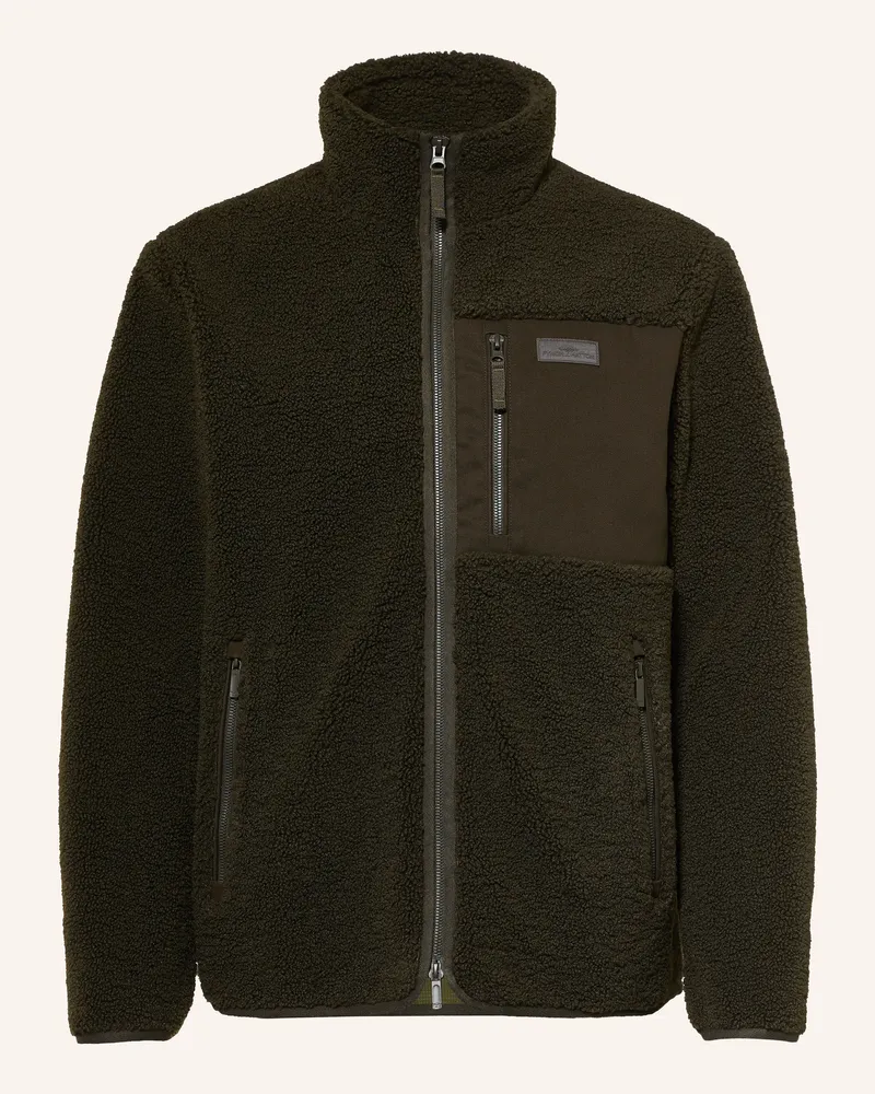 Fynch-Hatton Teddyfell-Jacke gruen Dunkelgrün