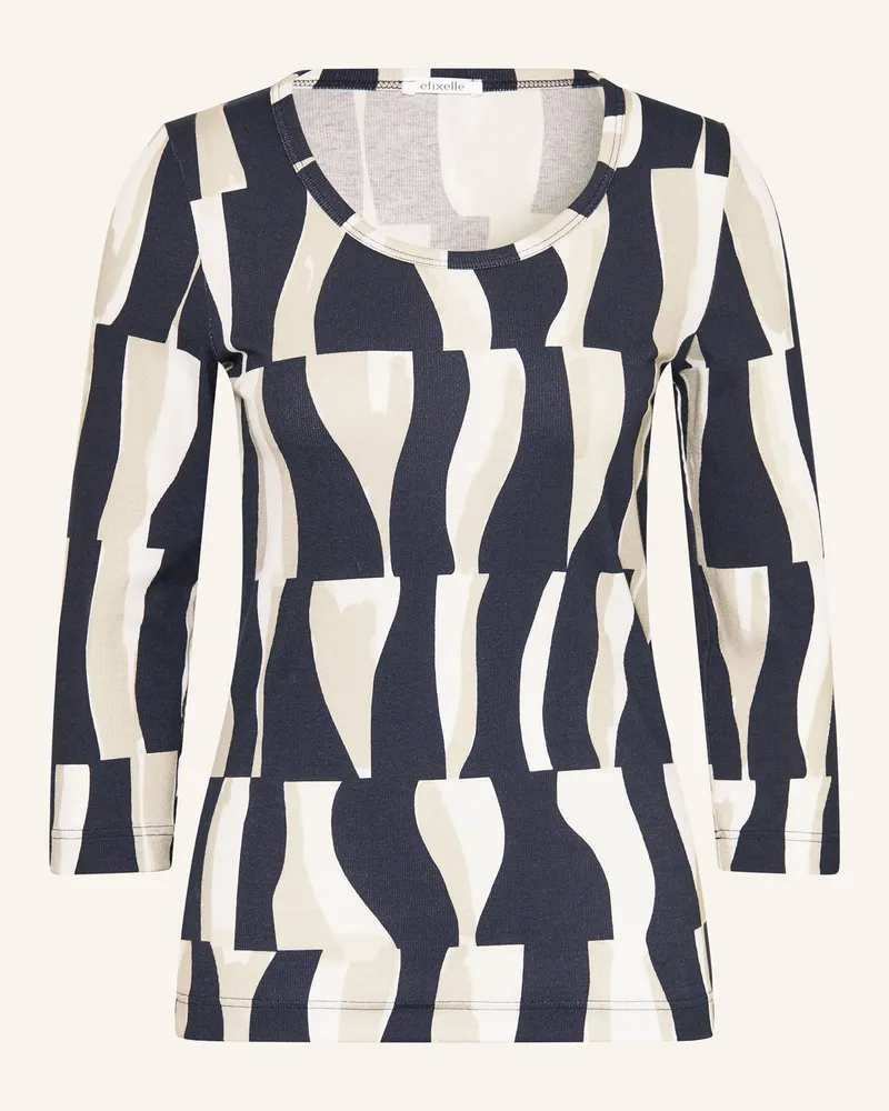 Efixelle Shirt Mit 3/4-Arm blau Dunkelblau