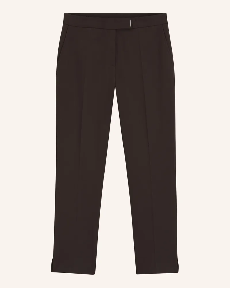 HUGO BOSS Business Hose TAPRIA-CROP Slim Fit Dunkelbraun