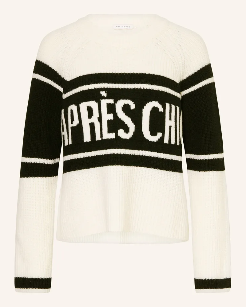 Mrs & HUGS Pullover schwarz Ecru