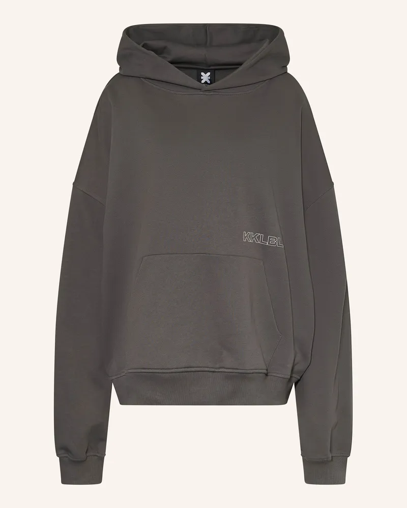 Karo Kauer Hoodie Dunkelgrau