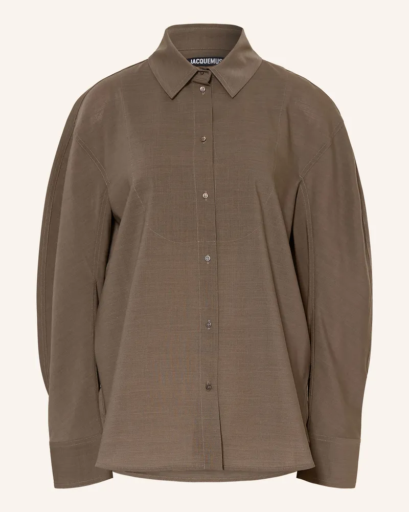Jacquemus Hemdbluse La Chemise Citta grau Khaki