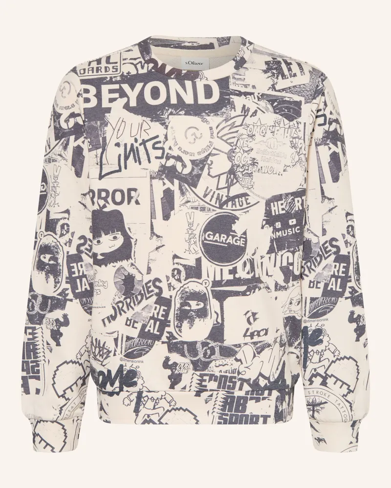 S.Oliver Sweatshirt weiss Ecru