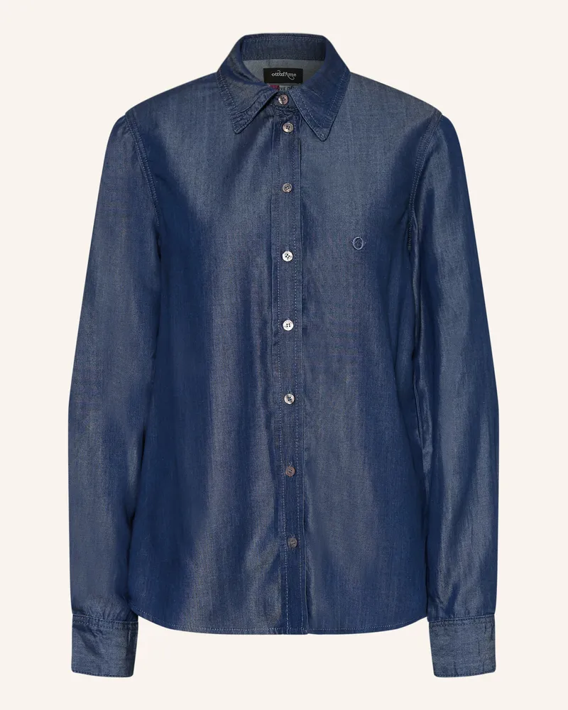 ottod’Ame Hemdbluse In Jeansoptik blau Dunkelblau