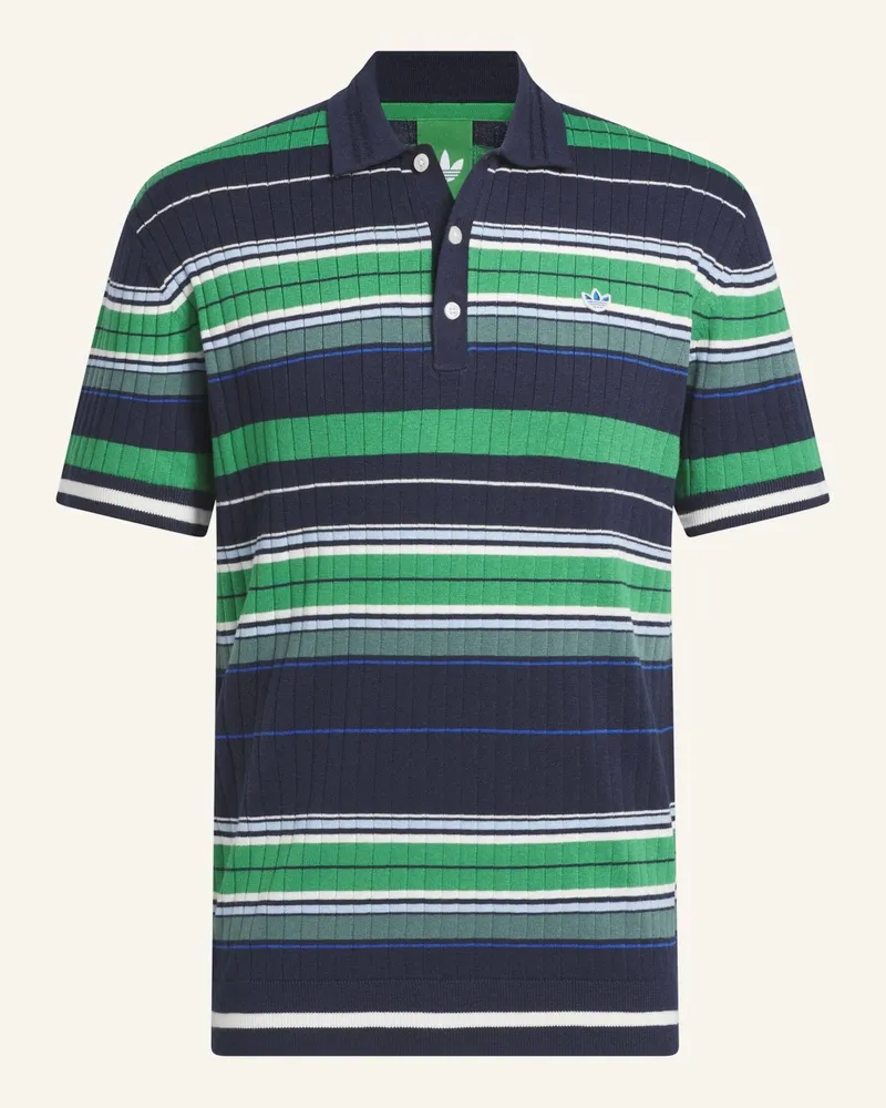 adidas ORIGINALS KNIT POLOSHIRT Blau