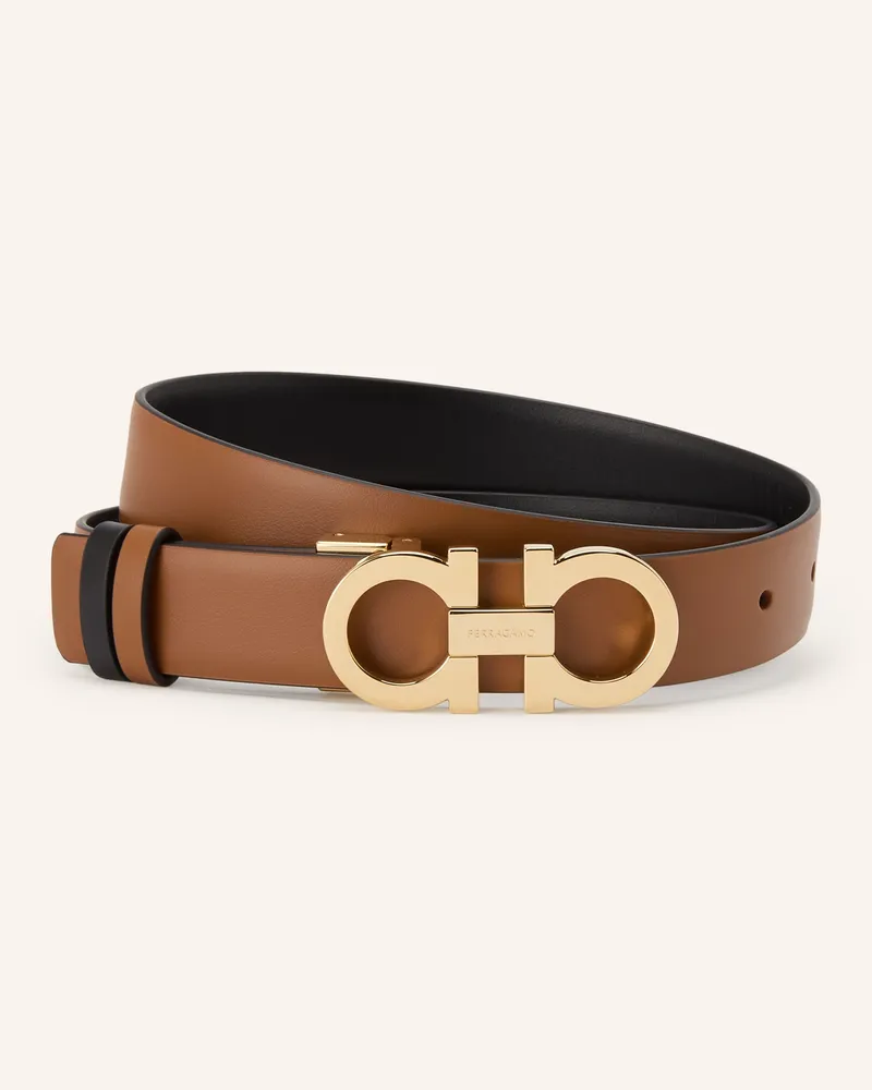 Ferragamo Ledergürtel Zum Wenden braun Braun