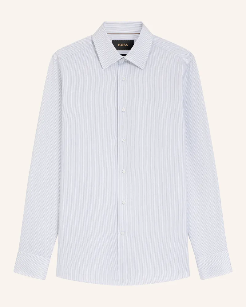 HUGO BOSS Business Hemd L-Hays-Kent-c1-243 Slim Fit blau Dunkelblau