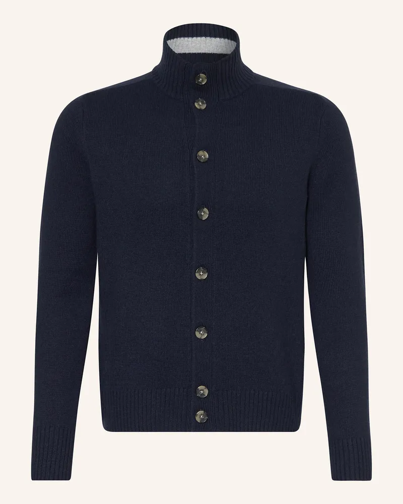 Strokesman's Strickjacke aus Cashmere Dunkelblau