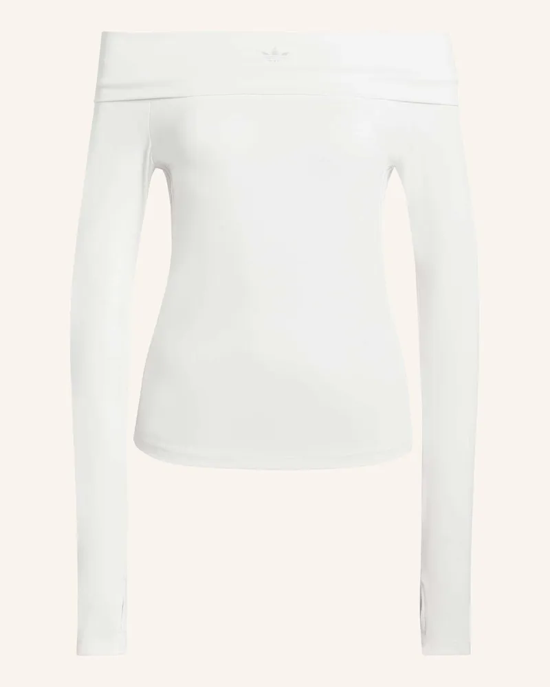adidas OFF-SHOULDER LONGSLEEVE Weiss