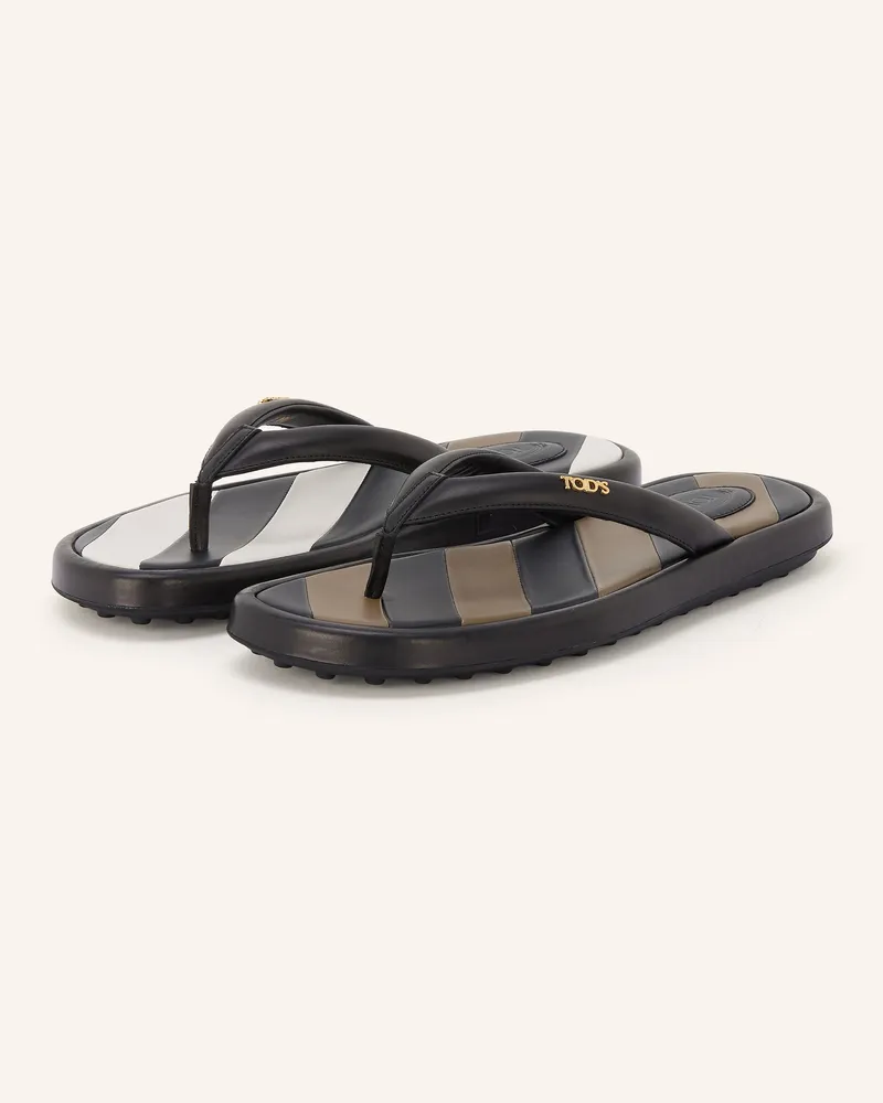TOD'S Zehentrenner Gomma schwarz Schwarz