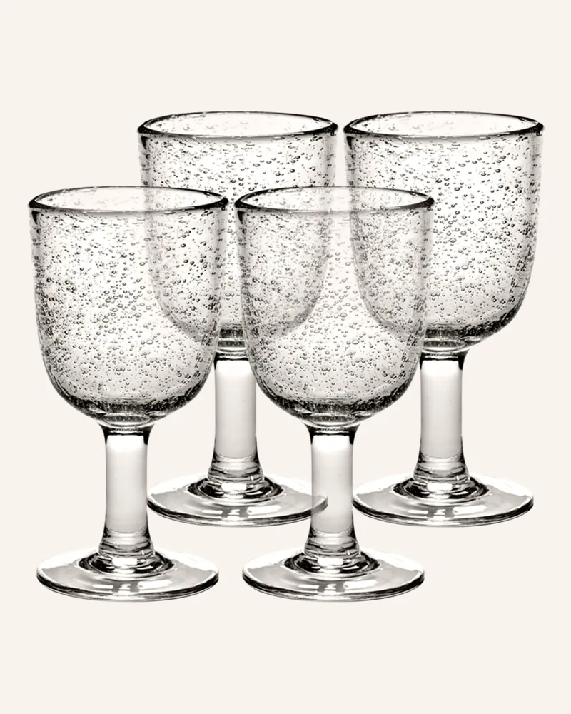 Serax 4er-Set Weingläser Pure transparent Weiss