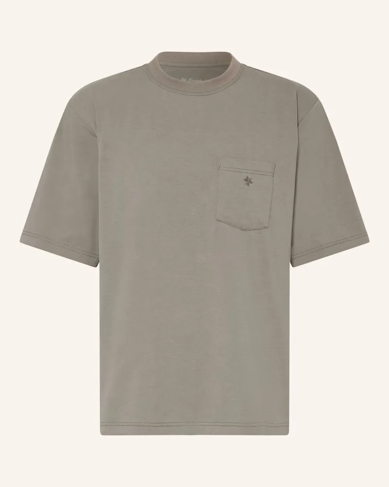 Goldwin T-Shirt Oversized Pocket gruen Khaki