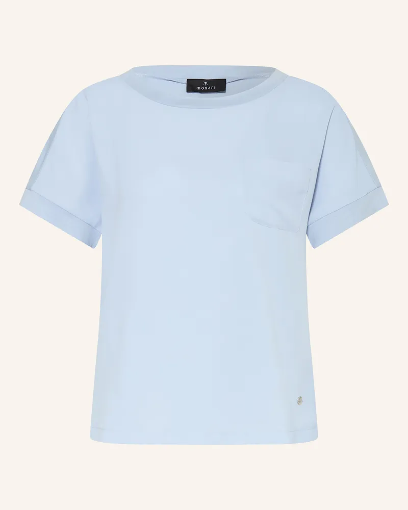 monari Blusenshirt Im Materialmix blau Hellblau