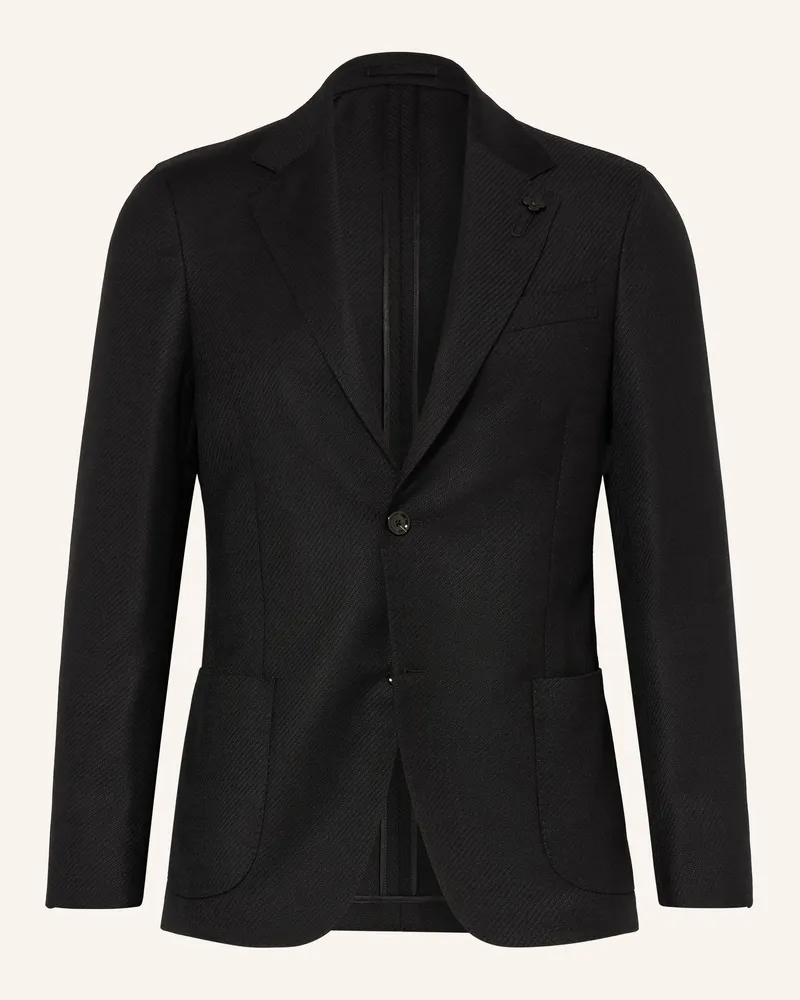 LARDINI Sakko Extra Slim Fit schwarz Schwarz