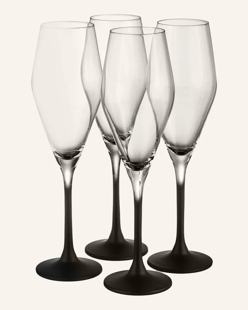 Villeroy & Boch 4er-Set Champagnergläser MANUFACTURE ROCK Schwarz