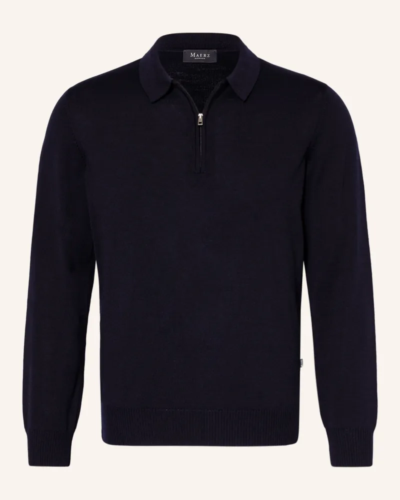 Maerz Pullover aus Merinowolle Dunkelblau