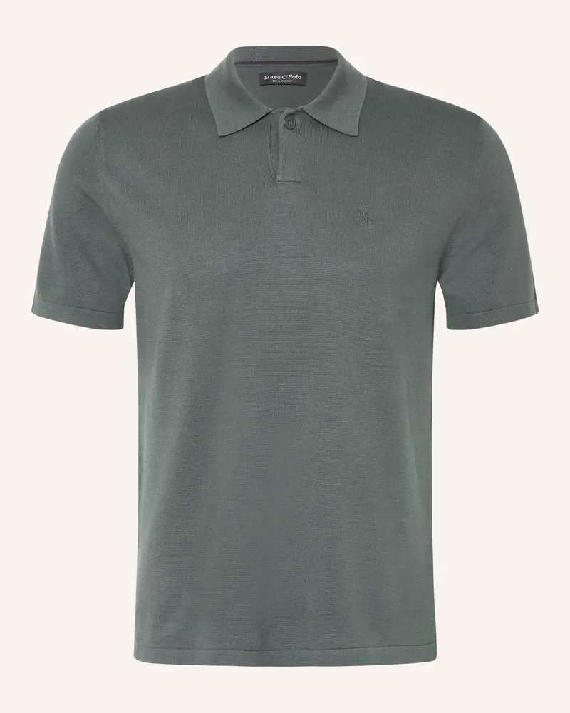 Marc O'Polo Strick-Poloshirt gruen Dunkelgrün