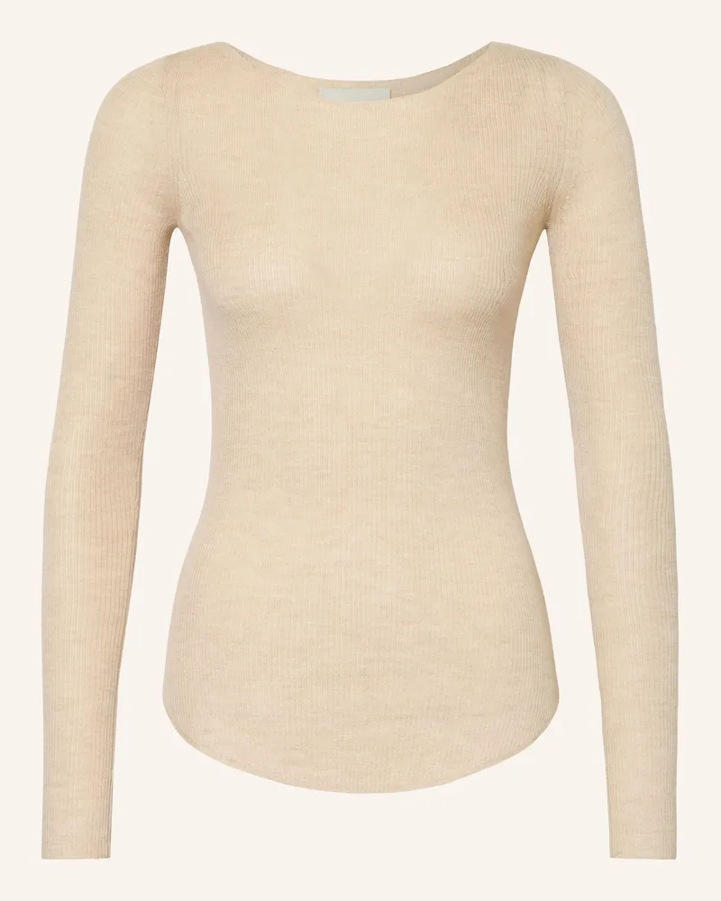 Isabel Marant Cashmere-Pullover IZZIE mit Seide Beige