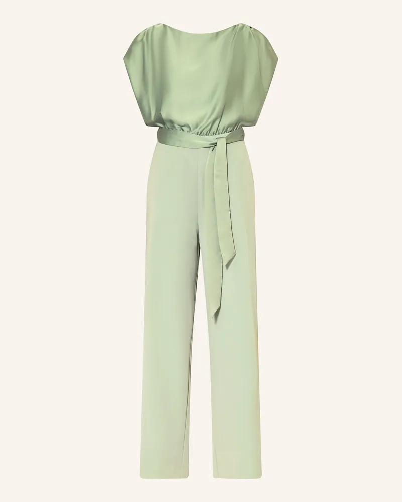 Swing Jumpsuit im Materialmix Hellgrün