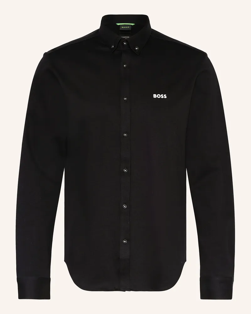 HUGO BOSS Hemd MOTION Regular Fit Schwarz
