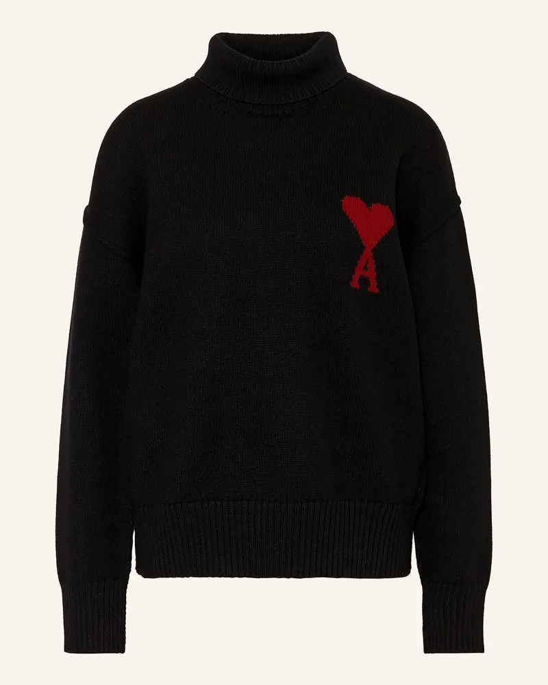 AMI Paris Rollkragenpullover Schwarz