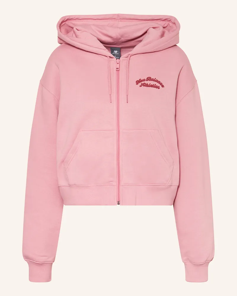 New Balance Sweatjacke LINEAR HERITAGE FLEECE Rosa