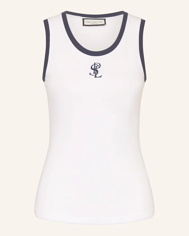 SEM PER LEI Top weiss Weiss