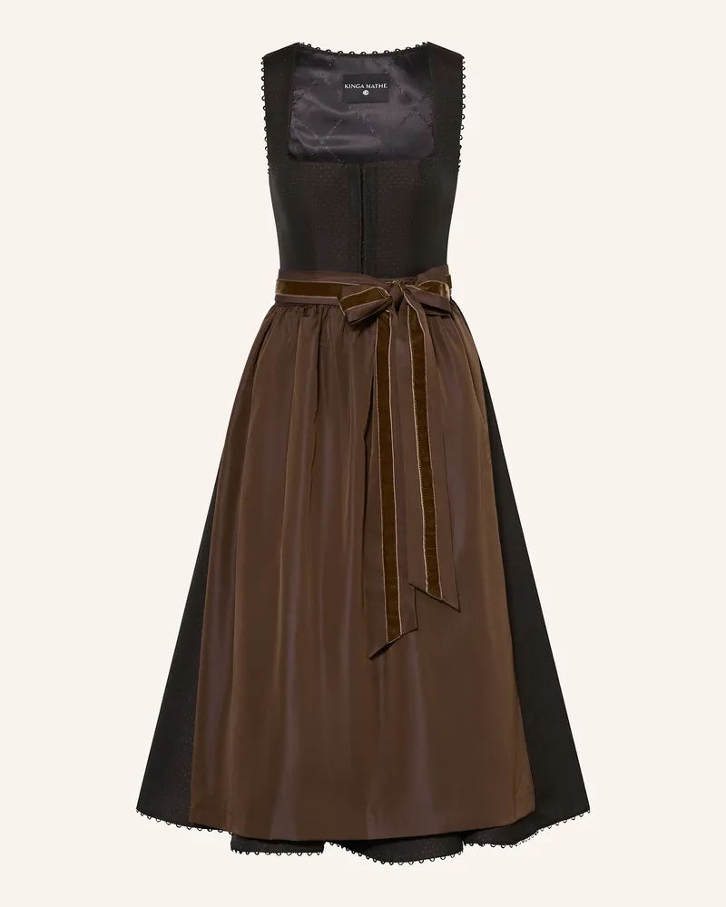 KINGA MATHE Jacquard-Dirndl Tiara schwarz Schwarz