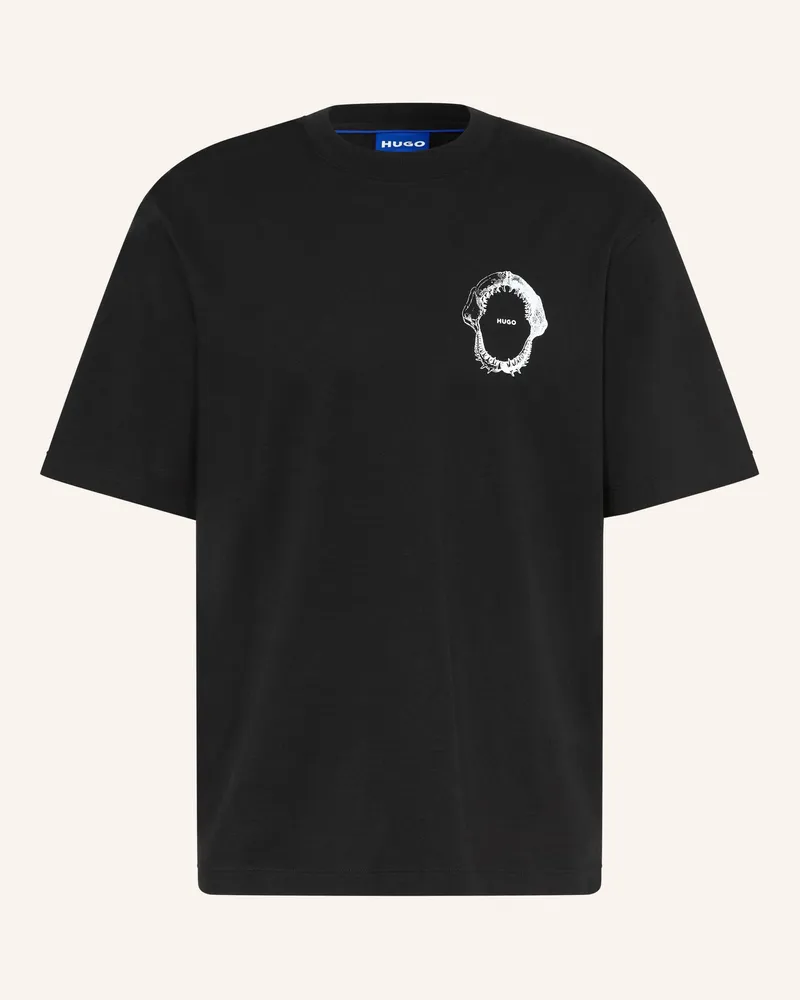 HUGO BOSS T-Shirt Nofishix schwarz Schwarz