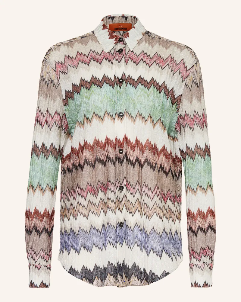 Missoni Strickbluse Mit Glitzergarn schwarz Weiss