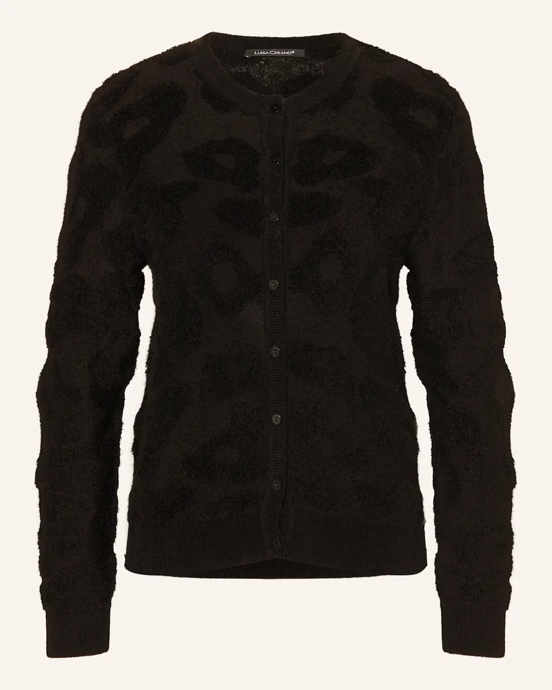 Luisa Cerano Strickjacke schwarz Schwarz