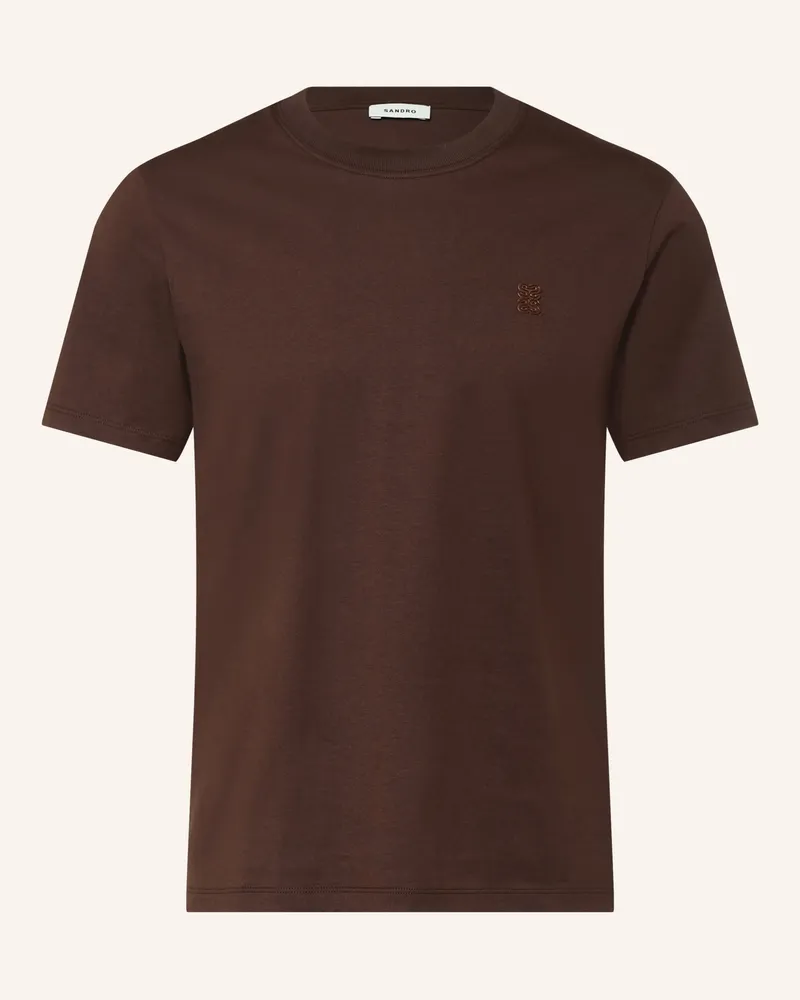 Sandro T-Shirt braun Dunkelbraun