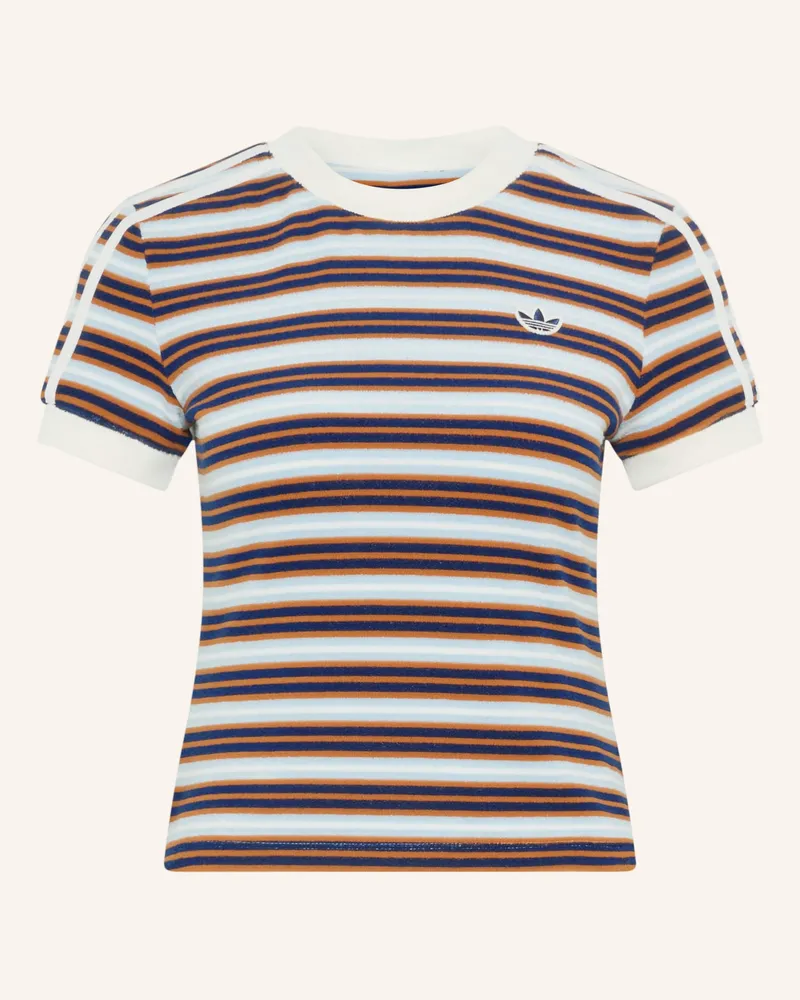 adidas T-Shirt Adidas Originals Summer Glow Slim Striped Aus Frottee blau Hellblau