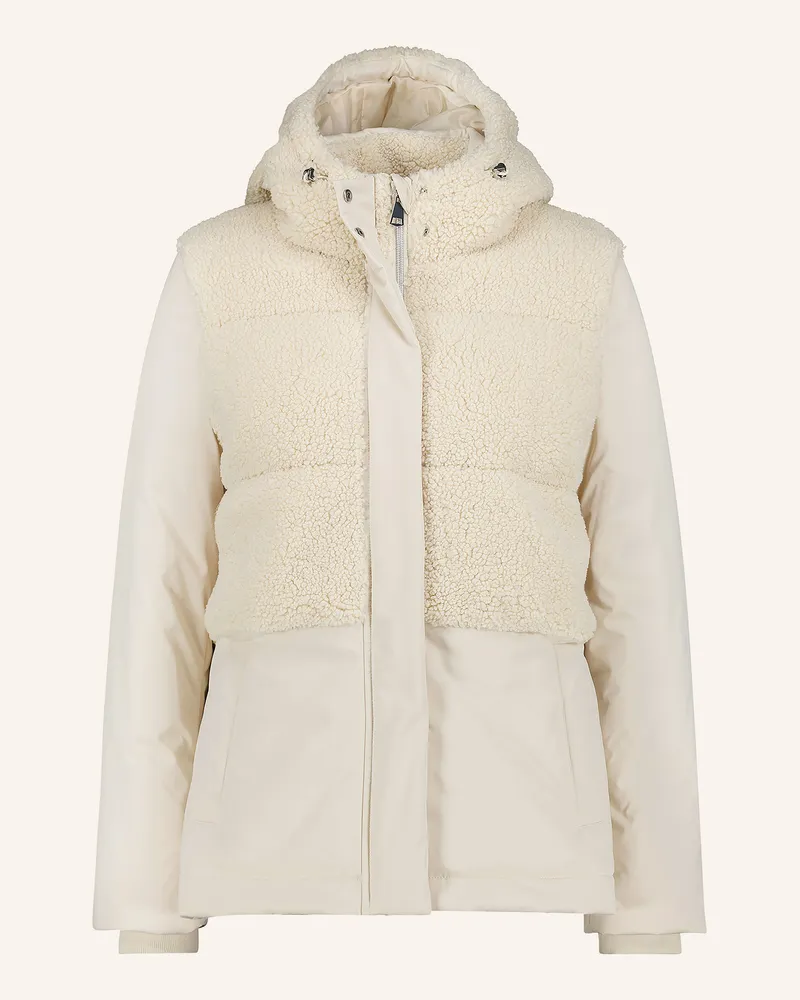 Cartoon Jacke Im Materialmix beige Creme