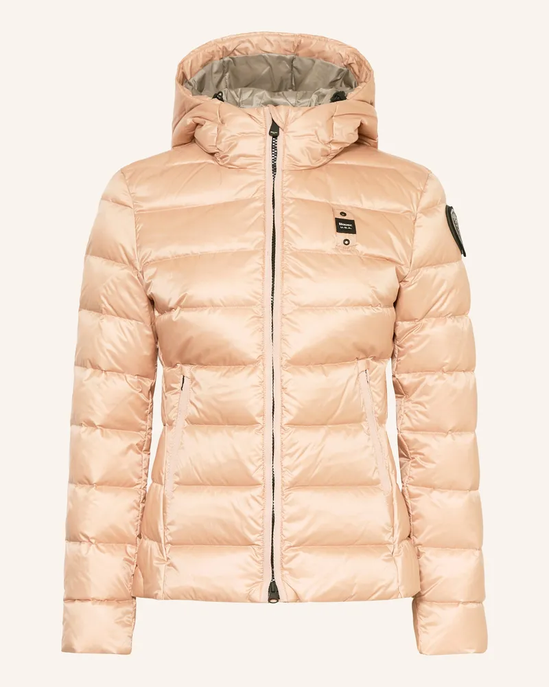 Blauer Daunenjacke Rosa