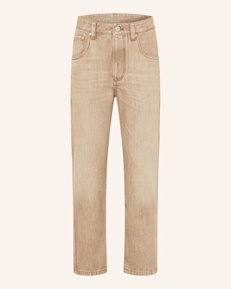 Brunello Cucinelli Straight Jeans beige C9037