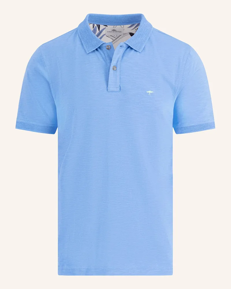 Fynch-Hatton Jersey-Poloshirt Casual Fit Hellblau