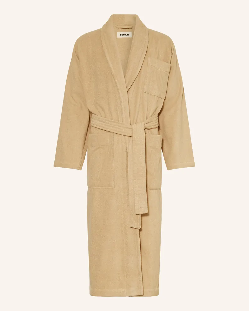 TEKLA Unisex-Bademantel CLASSIC Hellbraun