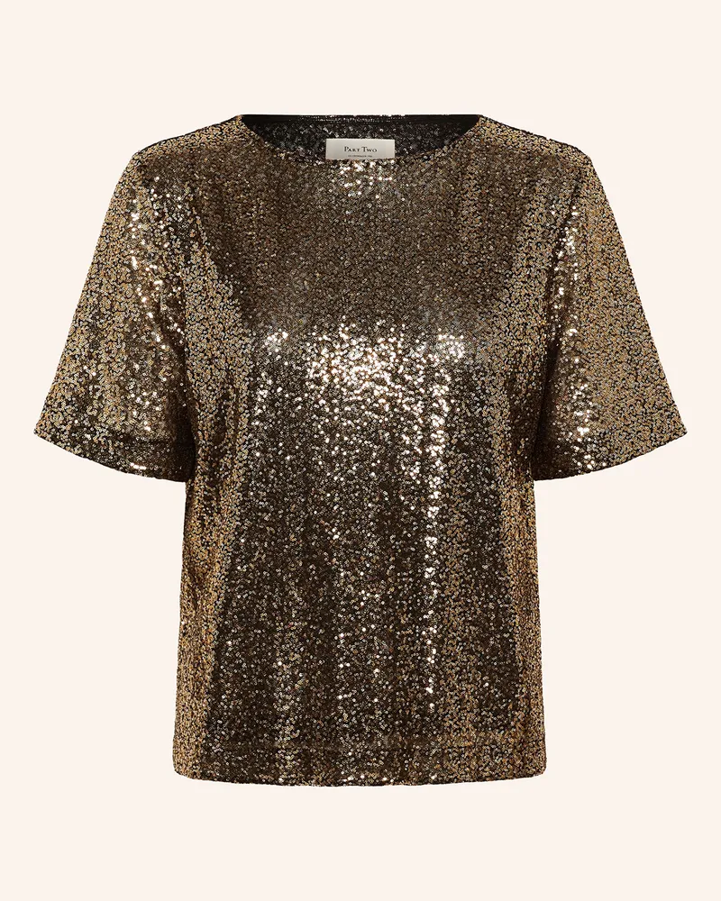 Part Two Blusenshirt Viggipw Mit Pailletten gold Gold